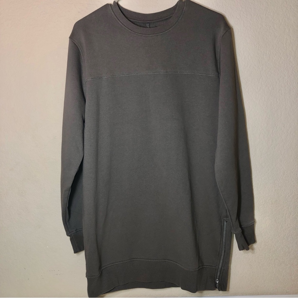 Forever 21 Men's Crewneck, Olive/Brown/Tan, Small, EUC, longline, tunic,